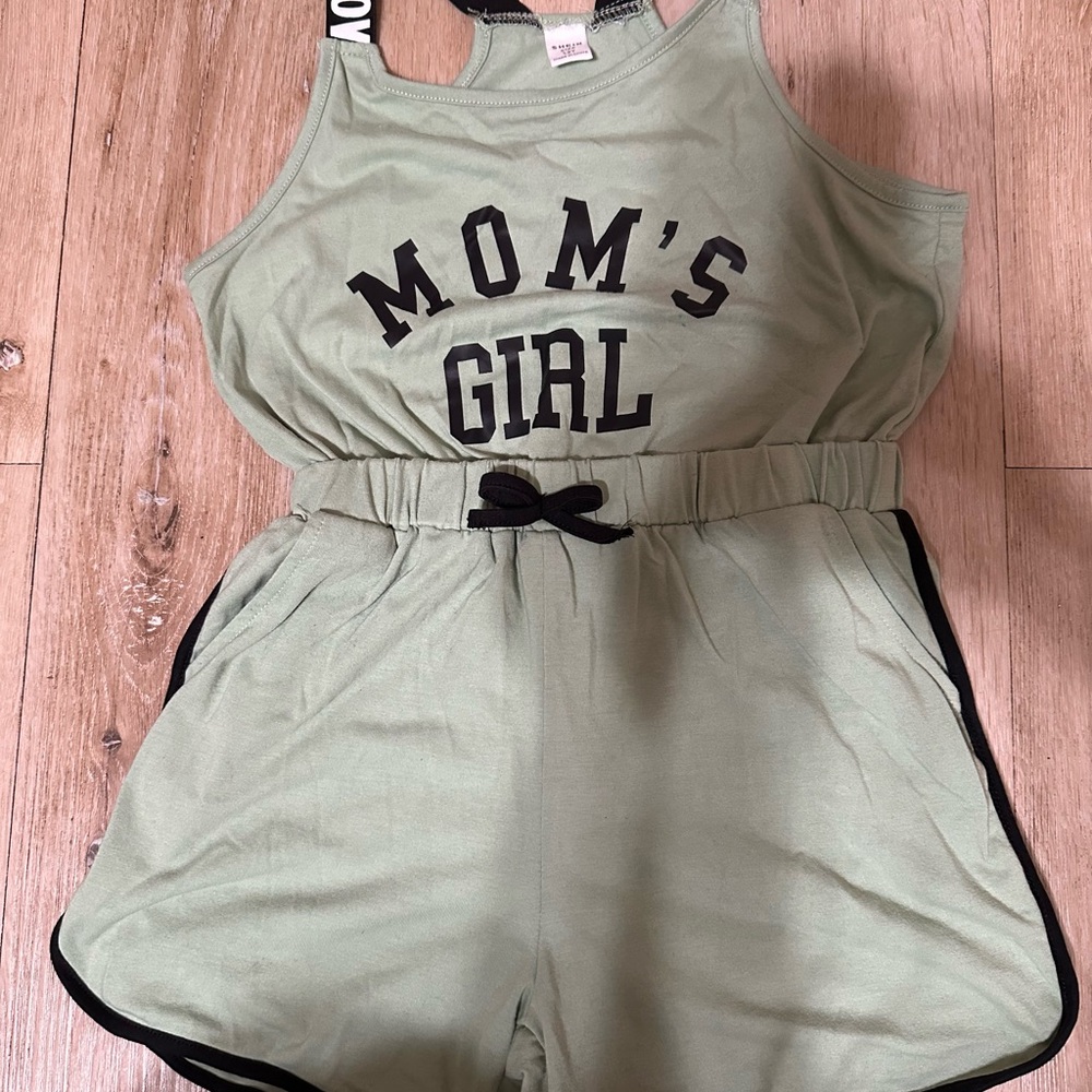 SHEIN Kids Olive Green Romper